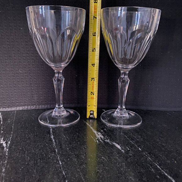 Water Goblet Wine Glass Washington by Cristal D'Arques Durand Set of 2 - Picture 8 of 9